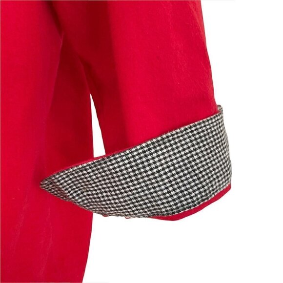 Vintage King Size Men’s 3XLT Tall Red Flannel Shirt Plaid Flip Cuff Button Up - Picture 3 of 5